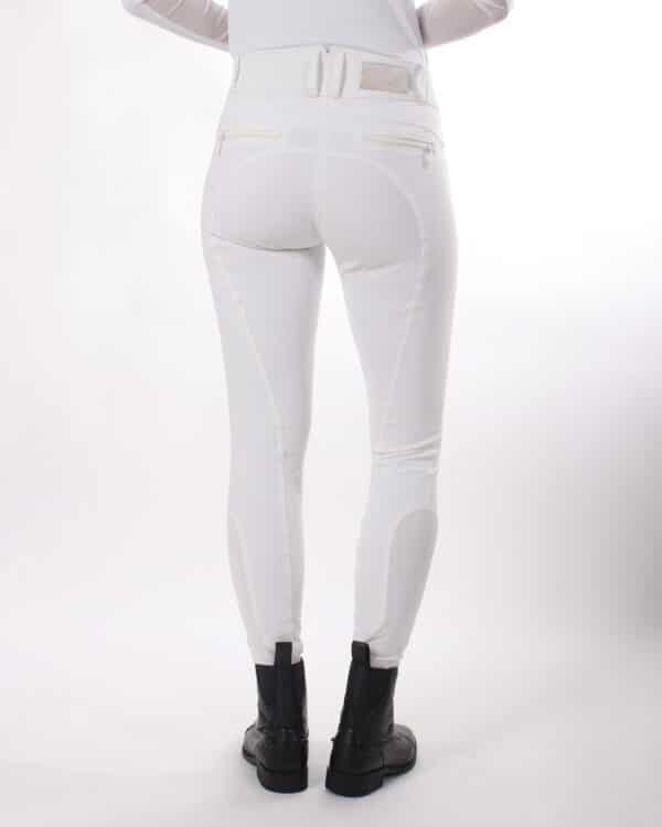 QHP Ninthe ridebukser med full grip - hvid 34