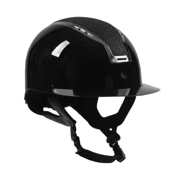 HORKA RIDEHJELM GAUDI GLOSSY SORT/SØLV - 60-62