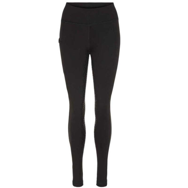 Equipage - Jenny vintertights med fullgrip - Sort / XS
