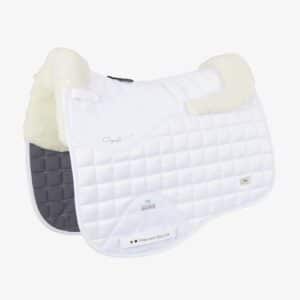 Premier Equine Capella Close Contact Merino Wool Dressur Underlag - Hvid/natur merino