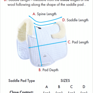 Premier Equine European CC Merino dressurunderlag - Hvid/Natur