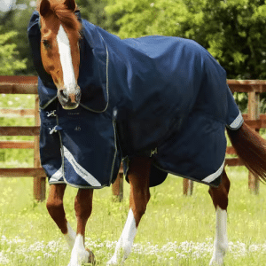 Premier Equine Titan 40g Overgangsdækken med Snugfit Hals Navy - 6,9 155cm
