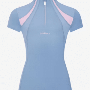 LeMieux SS26 Young Rider Mia Mesh kortærmet - Powder Blue