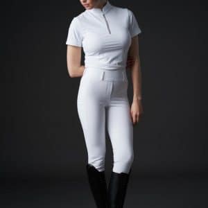 Catago - Dame Ridebukser, River tights med bæltestropper, fullgrip - White - White / XS
