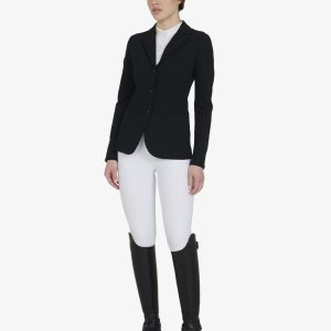 Equestro - Dame, stævnejakke, "three-button" Black - XS / Black