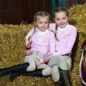 Joline - Børn, Langærmet, Ridebluse, M. Flæser, Pink - 110-116 / Pink