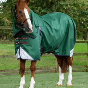 Premier Equine Akoni dækken med aftagelig hals - 0g - Grøn, 7,3" (170cm)