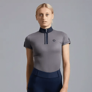 Premier Equine ridebluse Amia - Antracitgrå