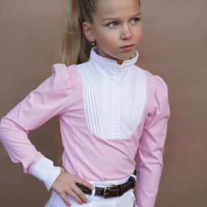 Joline - Børn, stævnebluse, lange ærmer, Josephine, - Pink - 146-152
