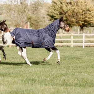 Kentucky - Turnout dækken med fleece, quick dry m. hals, navy, 0 gram - Navy / 165cm