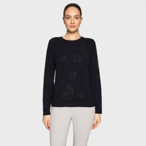 Samshield, Langærmet, Phoebe crystal ferna- Navy - XS