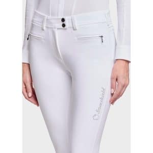 Samshield Ridebukser Adele Crystal Fabric Knægrip Hvid 34
